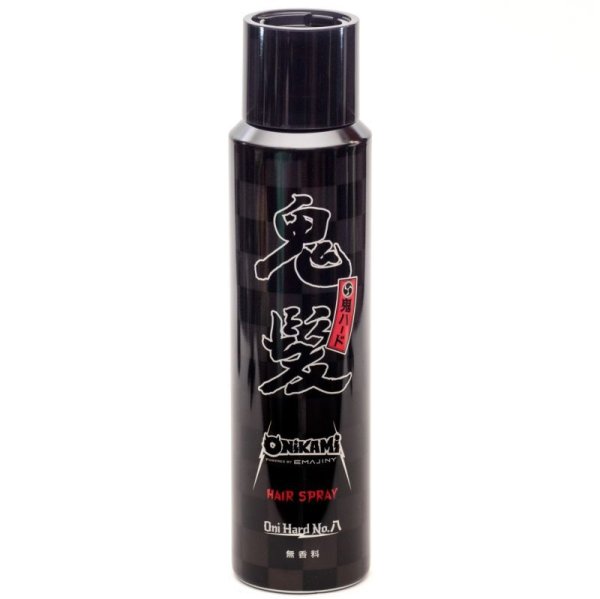 画像1: 鬼髪ヘアスタイリングスプレーNo.8 250g ONIKAMI hair styling spray No.8 鬼ハード！カタさは正に”鬼ヤベー”【無香料】【日本製】 by EMAJINY (1)