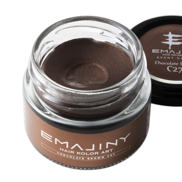 画像1: Chocolate Brown C27 チョコレートブラウンカラーワックス（濃茶）36g 【日本製】【無香料】【シャンプーでサッと洗い流せる１日茶髪】 (1)