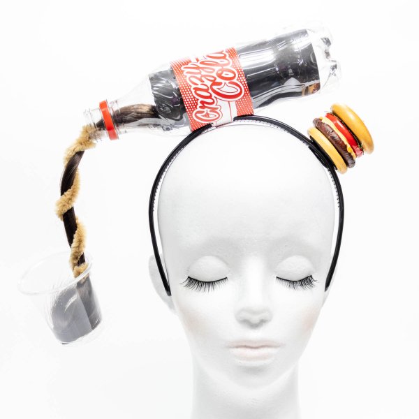 画像1: コーラのペットボトルをモチーフとしたカチューシャ＋ヘアカラーワックス1個無料 カラーワックス 36g 【日本製】【無香料】【シャンプーでサッと洗い流せる1日派手髪】 (1)